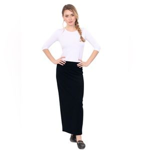 Kosher Casual Long Pencil Skirt - Black